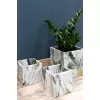 Кашпо из мрамора White&Green