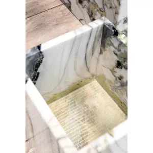 Кашпо из мрамора White&Green