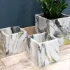 Кашпо из мрамора White&Green
