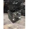 Кашпо из мрамора Nero Marquina